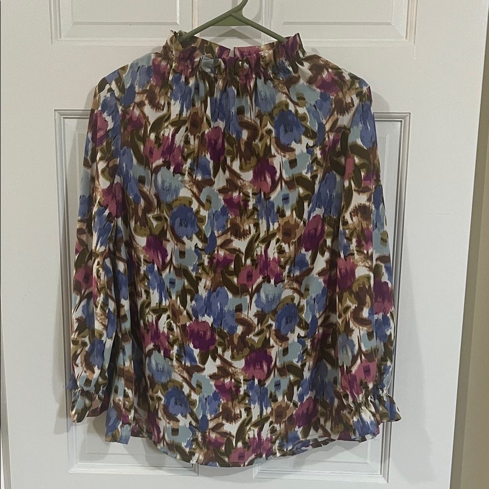 5/$40.   Spring floral long sleeve shirt